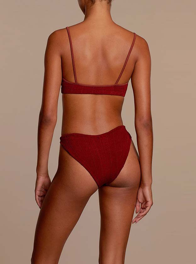 Hunza G Virginia Nile Bikini in Metallic Chestnut