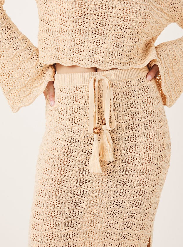 Spell Road to Paradise Knit Skirt - Wheat