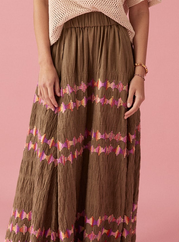 Hera Applique Full Maxi Skirt