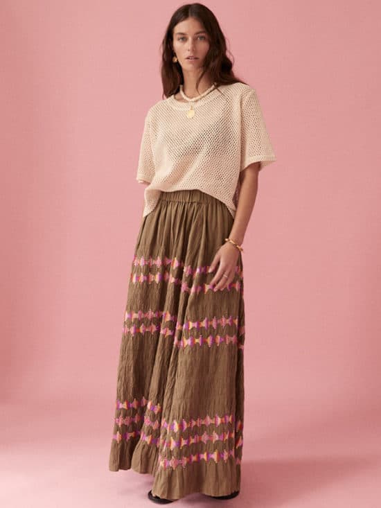Hera Applique Full Maxi Skirt