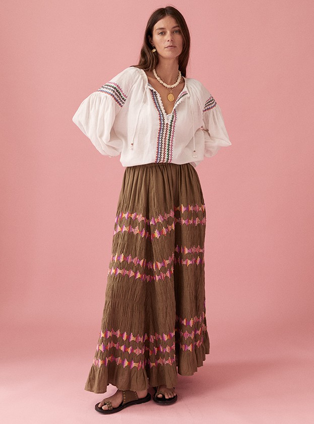 Boteh Xavi Embroidered Blouse