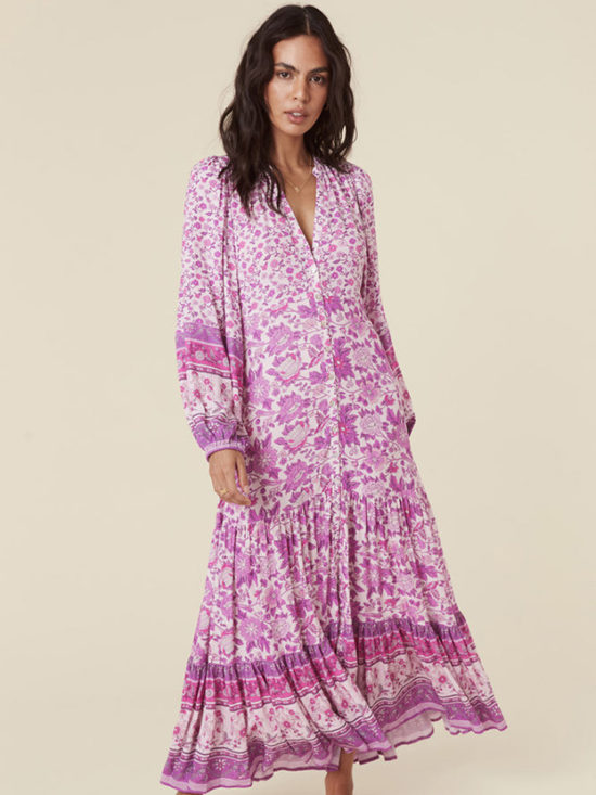 Spell Mossy Button Through Gown