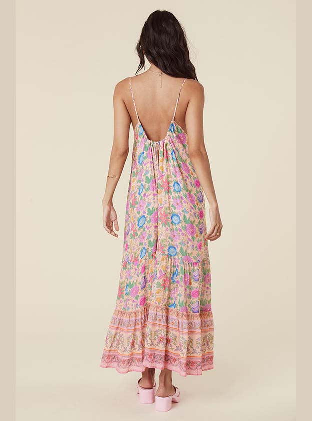 Spell_Mossy Strappy Maxi Dress_Spring Garden